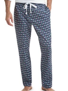 Vineyard Vines Christmas Trees & Santa Whales Pajama Pants